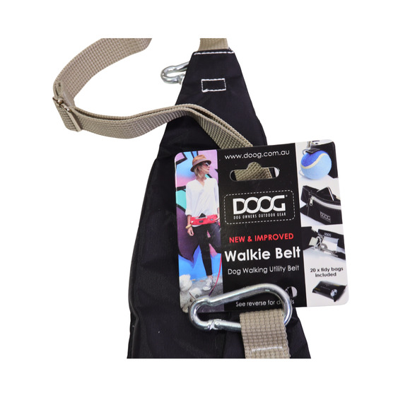 DOOG Walkie Belt - Adjustable Dog Walking Utility Belt With Bags - Black - Picture 2 of 4